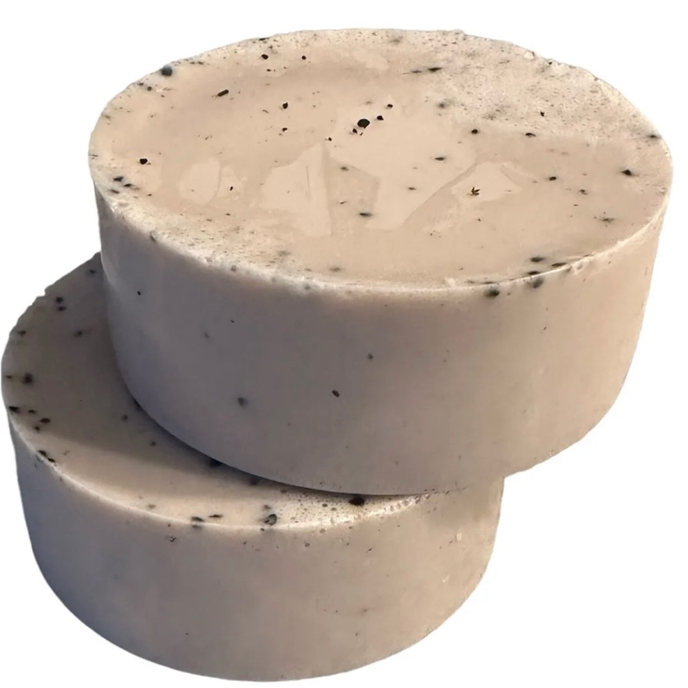 2 GOATS MILK COFFEE SOAP EXFOLIATES ALL NATURAL HOMEMADE LATHERING  MOISTURIZING